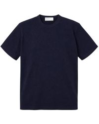 Universal Works - Tops ,Blauw ,Wol Merino Fine Knit Tee - Lyst