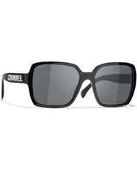 Chanel - Quadratische sonnenbrille mit degradationsfilter - Lyst