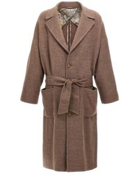 Etro - Enkelrijige Wollen Jas - Lyst