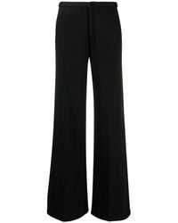 Forte Forte - Zwarte Fleece Wijde Casual Broek - Lyst