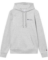Champion - Small Embroidered Logo Hoodie - Lyst