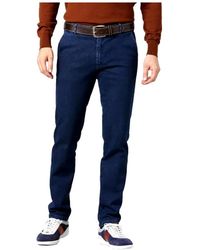 Meyer - Oslo Denim Thermolite Elastische Broek - Lyst