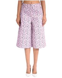 MSGM - Broeken ,Roze ,Katoen Cropped Broeken - Lyst