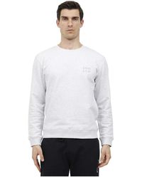 Dondup - Hoodies & Sweatvesten ,Grijs ,Katoen Sweatshirt Met Logo-Print En Ronde Hals - Lyst