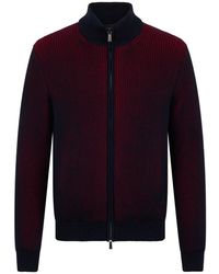 Moorer - Truien & Vesten ,Veelkleurig ,Wol Arena Sweater Jacket - Lyst