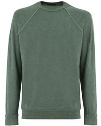 Drumohr - Truien & Vesten ,Groen ,Wol Wollen Trui Met Ronde Hals - Lyst