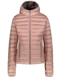 Ciesse Piumini - Jassen ,Roze ,Leer Roze Waterdichte Parka Jas Met Capuchon - Lyst