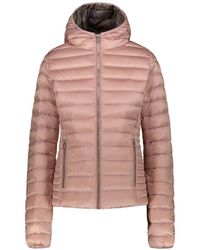 Ciesse Piumini - Jassen ,Roze ,Leer Roze Waterdichte Parka Jas Met Capuchon - Lyst