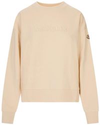 Moncler - Geborduurd Logo Katoenen Sweatshirt - Lyst