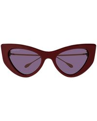 Gucci - Flache front cat-eye sonnenbrille gg1565s - Lyst