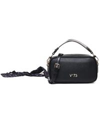 V73 - Schwarze ecoleather-schultertasche mit reißverschluss - Lyst