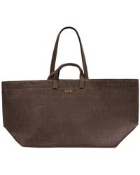 A.P.C. - Tassen ,Bruin ,Katoen Le Drummer Shopper Tas - Lyst
