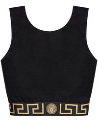 Versace - Cropped-Top Greca Border - Lyst