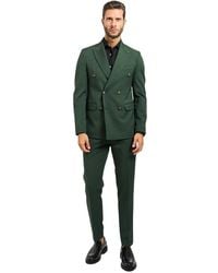 MULISH - Groene Jurken Dubbel-Borst Pak Met Logo - Lyst