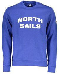 North Sails - Blauwe Crewneck Sweatshirt Met Lange Mouwen - Lyst
