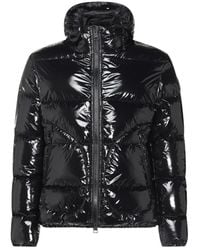 Herno - Schwarze daunenjacke mit kapuze - Lyst