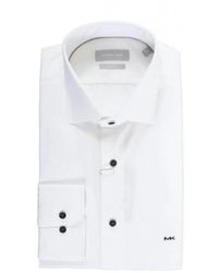 Michael Kors - Overhemden ,Wit ,Katoen Slim Fit Easy Care Stretch Overhemd - Lyst
