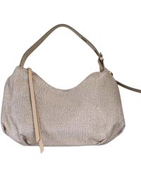 Borbonese - Tassen ,Grijs ,Leer Prive Hobo Bag Medium - Lyst