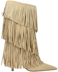 Paris Texas - Suede Boots/Ecru - Lyst