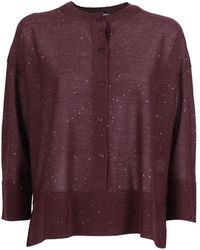 Kangra - Serafino Con Bottoni E Micropaillettes - Lyst