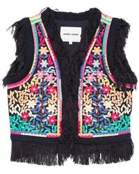 Antik Batik - Jassen ,Veelkleurig ,Katoen Geborduurde Vest - Lyst