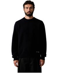 A.P.C. - Truien & Vesten ,Blauw ,Wol Edmond Sweater - Lyst