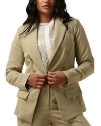 Summum - Jassen ,Groen ,Leer Getailleerde Soft Foam Blazer - Lyst