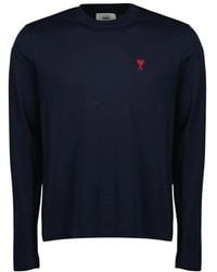 Ami Paris - Round-Neck Knitwear - Lyst