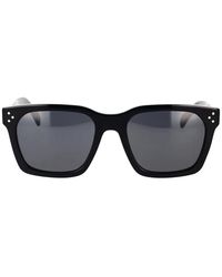 Celine - Geometrische Zonnebril Met Zwart Montuur En Grijze Lenzen - Lyst