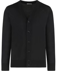 Paolo Pecora - Gerippter Strick-Cardigan Aus Wolle - Lyst
