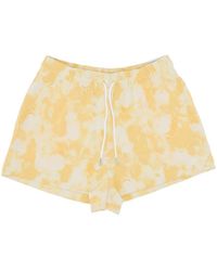 Nike - Fitness ,Geel ,Katoen Wave Dye Shorts - Lyst