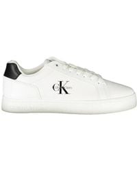 Calvin Klein - Weiße Leder Herren Sneaker - Lyst