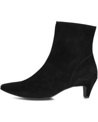 Paul Green - Schwarze Wildleder Stiefeletten Mit Kitten-Absatz - Lyst