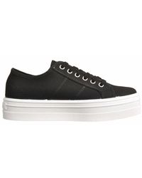 Victoria - Weiße canvas plateau sneakers,platform canvas sneakers,weiße canvas-plateau-sneaker - Lyst