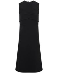 Sportmax - Zwarte Stretch Polyester Mirto Jurk - Lyst