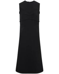 Sportmax - Zwarte Stretch Polyester Mirto Jurk - Lyst