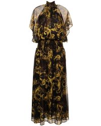 Versace - Vestido largo con estampado Watercolour Couture - Lyst