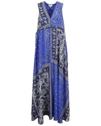 P.A.R.O.S.H. - Crepe De Chine Maxi Jurk - Lyst