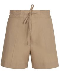 P.A.R.O.S.H. - P.A.R.O..H. ,Korte Broeken ,Katoen Stijlvolle Bermuda Shorts Voor Vrouwen - Lyst