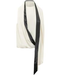 Alberta Ferretti - Top Twill Di Viscosa - Lyst