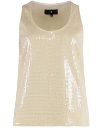 7 For All Mankind - Sleeveless Tops - Lyst