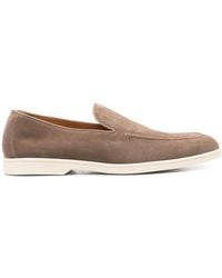 Doucal's - Taupe braune leder flache schuhe - Lyst