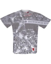Mitchell & Ness - Tops ,Grijs ,T-Shirts - Lyst