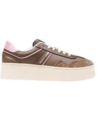Tommy Hilfiger - Brown Artificial Leather Sneakers - Lyst