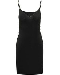DSquared² - Kleedjes ,Zwart ,Cut-Out Mini Jurk - Lyst