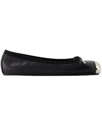 McQueen - Ballet Flats With Metallic Toe - Lyst