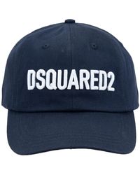 DSquared² - Accessoires ,Blauw ,Katoen Embossed Logo Baseball Cap Fibbia - Lyst