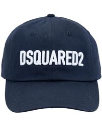 DSquared² - Accessoires ,Blauw ,Katoen Embossed Logo Baseball Cap Fibbia - Lyst
