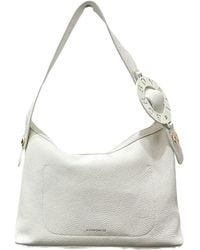 Borbonese - Leder hobo tasche cremefarben - Lyst