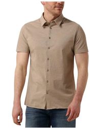Pure Path - Sand Pique Button Up Hemd - Lyst